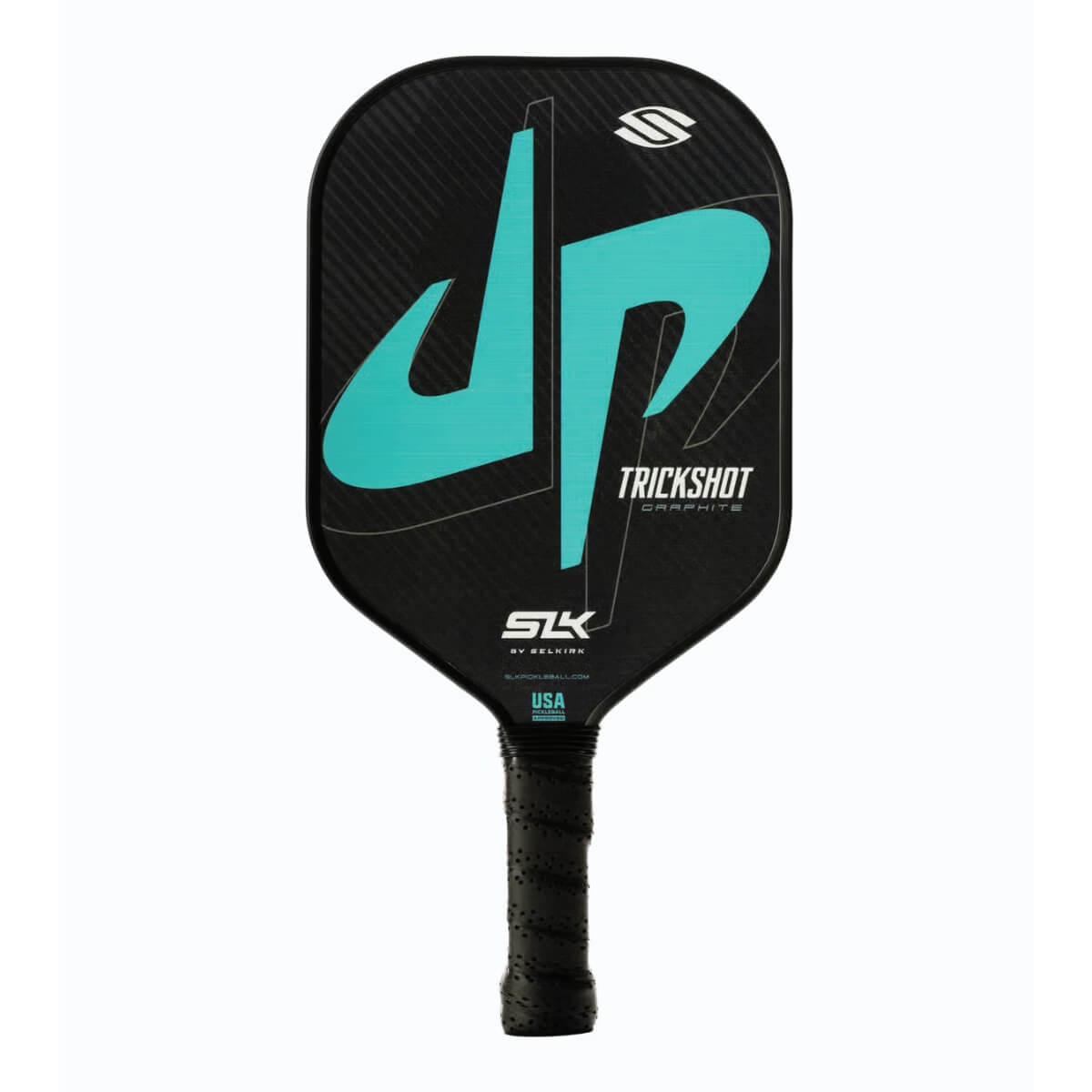 Selkirk SLK x Dude Perfect Trickshot pickleball racket zwart met blauw logo