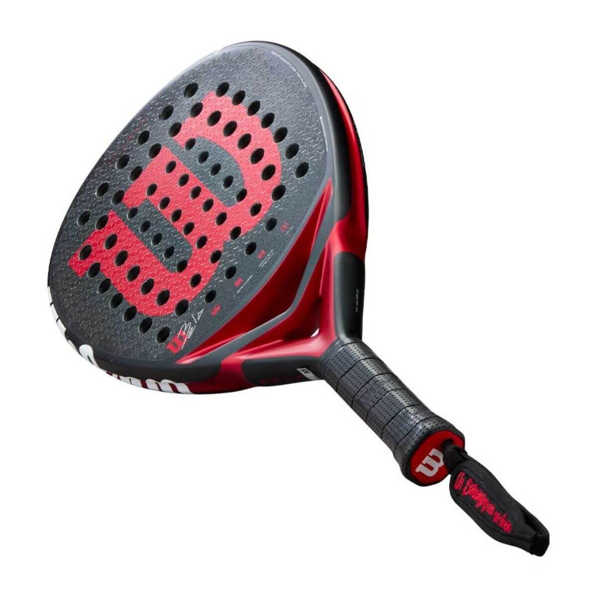 Wilson Bela V3 2025 padelracket in rood-zwart design met druppelvorm.