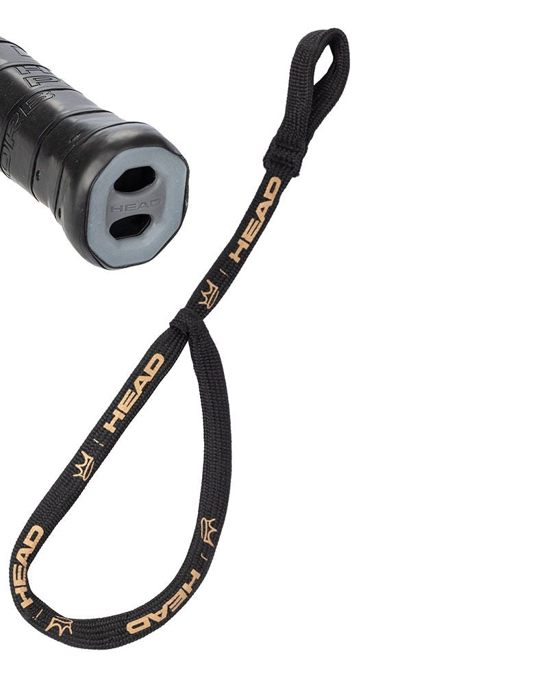 Koordje Head Coello Pro 2026 donker grijs padel racket met zwart Head logo en rode accenten.