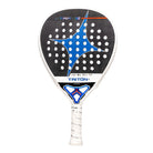 Vooraanzicht StarVie Triton Power+ 2026 padelracket – diamantvormig model met 18K Carbon Hybrid, H-EVA Power-kern en ruwe Spin Boost-afwerking.
