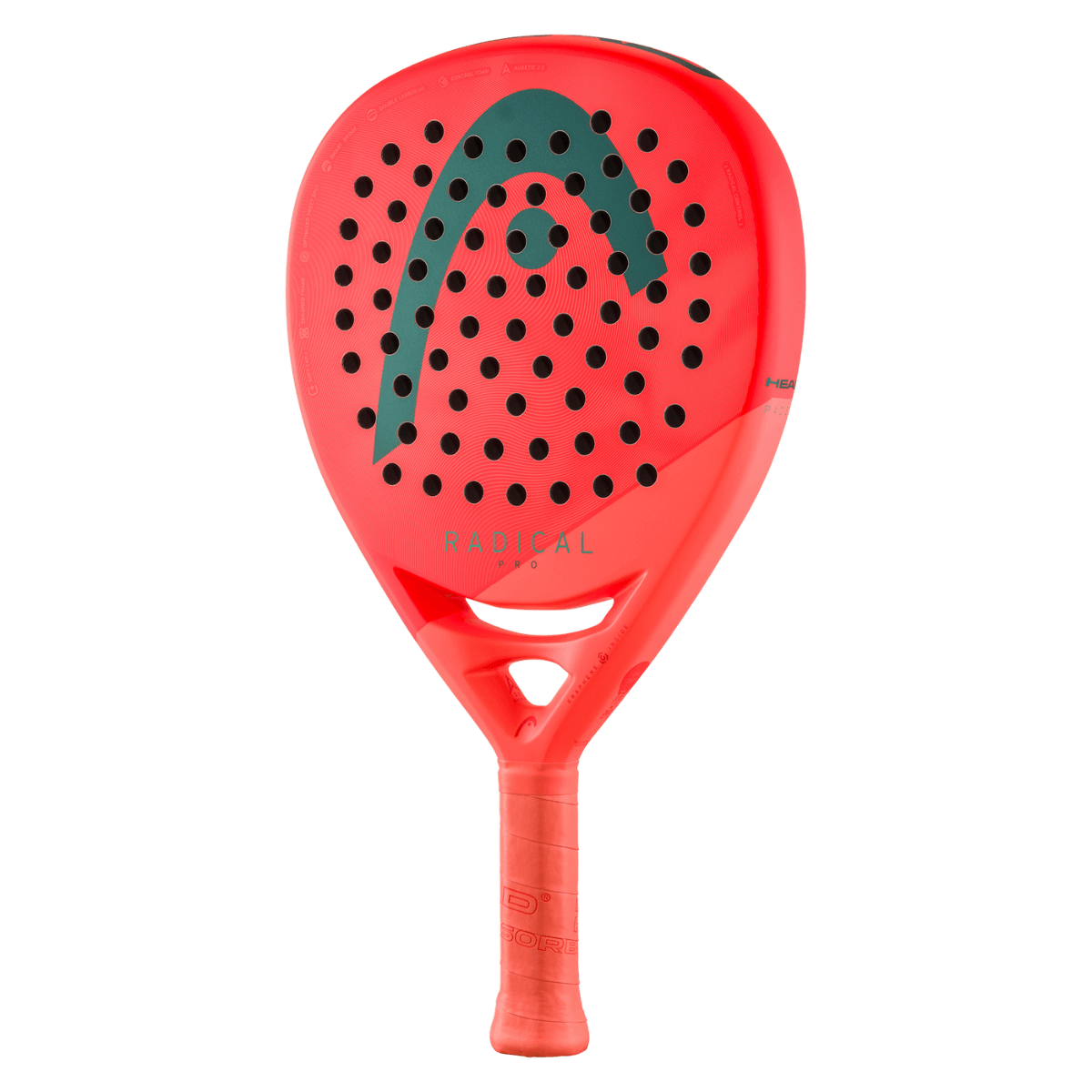 Schuin vooraanzicht HEAD Radical Pro 2026 – Uniek Druppelvormig Racket | Power & Controle