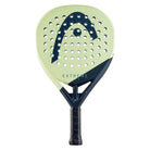 Vooraanzicht Head Extreme Team 2025 padelracket, diamantvormig zwart-geel design met fiberglass blad voor comfort en controle.