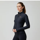 Zwarte performance jackets met orangje pace logo