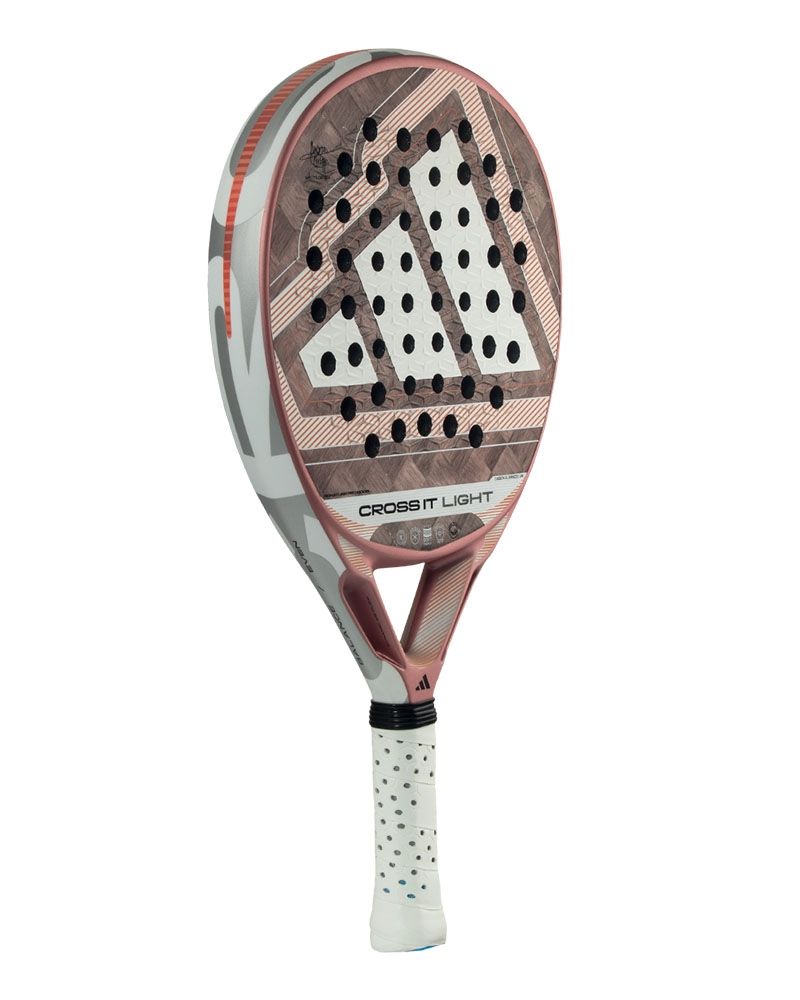 Schuin vooraanzicht Adidas Cross It Light 2026 Lichtgewicht Racket | Carbon 24K & EVA Soft
