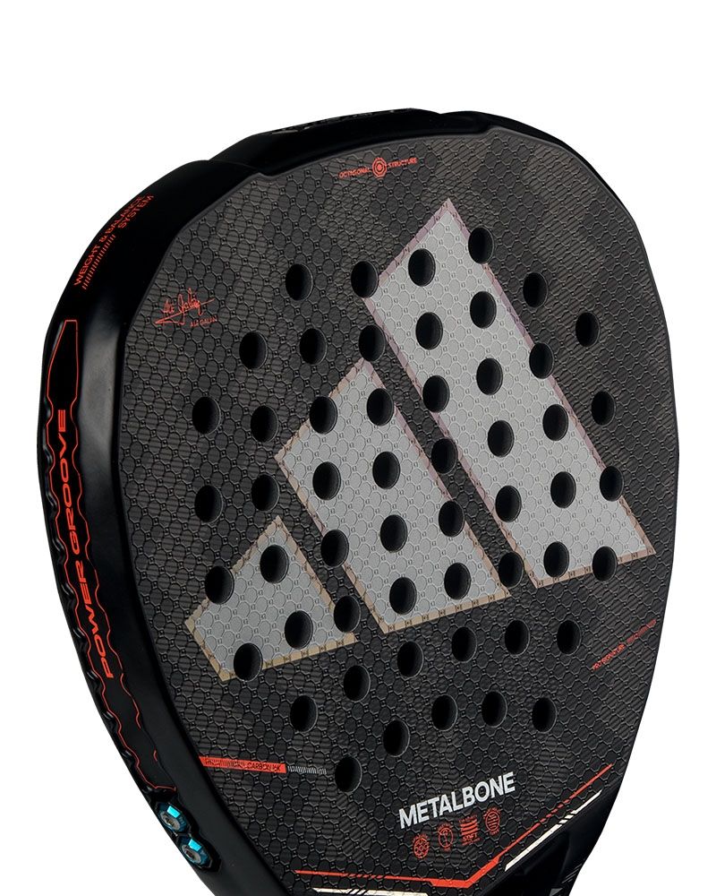 Detail slagoppervlak Adidas Metalbone 2026 – Ale Galán Racket | Power & Verstelbaar Gewicht