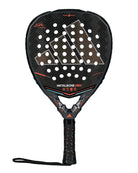 Vooraanzicht Adidas Metalbone HRD+ 2026: diamantvormige power racket met Carbon Aluminized 16K, EVA High Memory en verstelbaar Weight & Balance System. 