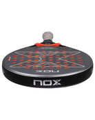 Bovenaanzicht Nox ML10 Ventus Control 3K 2026 – Miguel Lamperti Edition. Rond padelracket met 3K Carbon, HR3 EVA-kern en Dual Spin-oppervlak voor maximale controle en precisie.