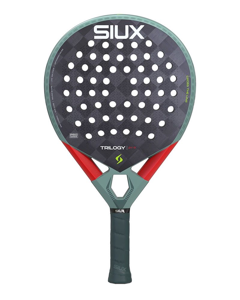 Vooraanzicht Siux Trilogy Pro 2026 Ash Green – Controle Padelracket | 24K Carbon