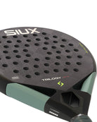 Detail slagoppervlak Siux Trilogy Pro 2026 Black – Controle Padelracket | 24K Carbon