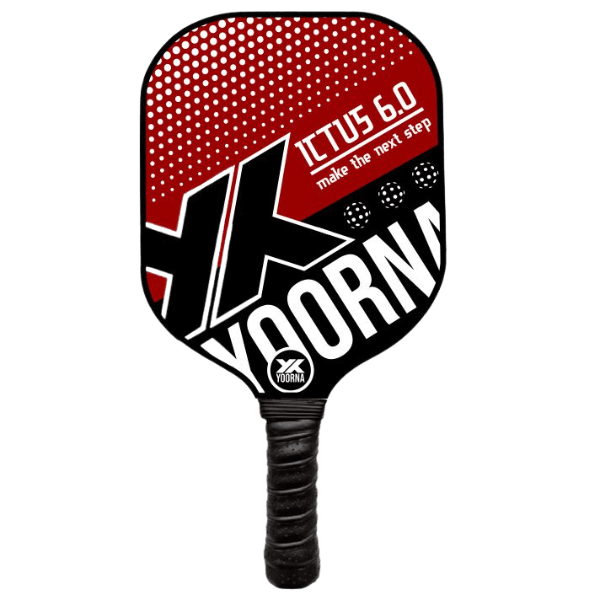 Yoorna Ictus 6.0 pickleball racket / paddle Red Black